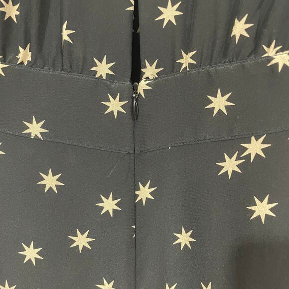 Pam & Gela Long Sleeve Silk Romper - Black & Cream - 0 - Picture 8 of 15